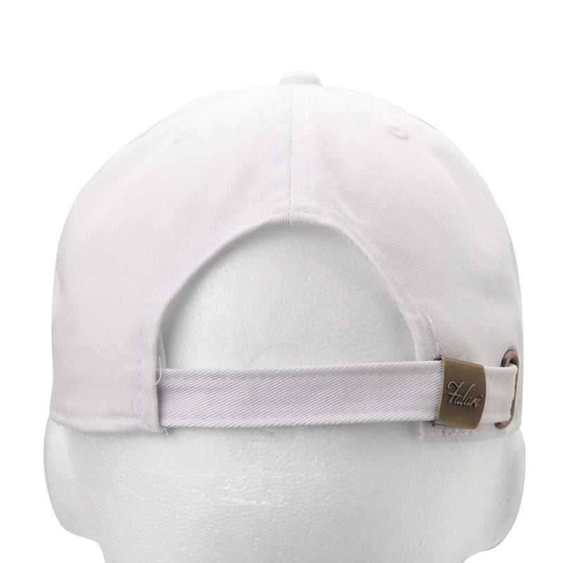 Falari Classic Baseball Cap Dad Hat 100% Cotton Soft Adjustable Size White - Image 3